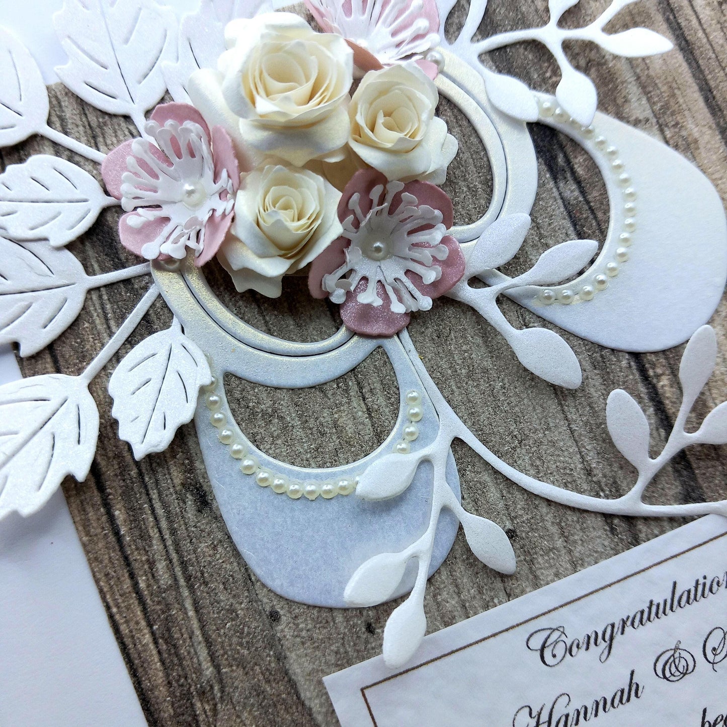 Unique, Handmade,  New / Birth of Baby Girl / Christening / Baptism Card * Personalised * 3D * Boxed * Luxury